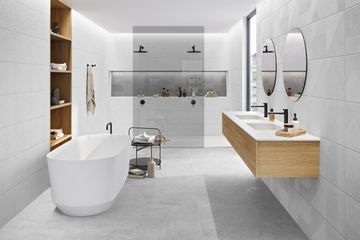 Bathroom tiles: Veracity Grey