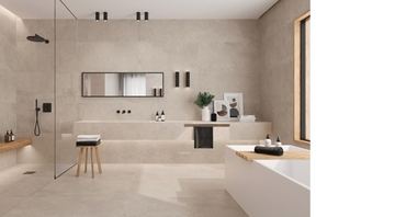 Bathroom tiles: Veracity Cream