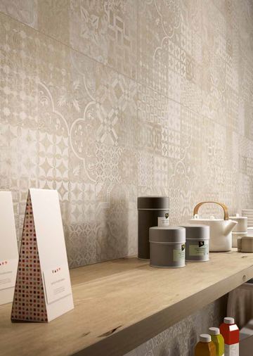 Feature wall or floor tiles: Encaustic